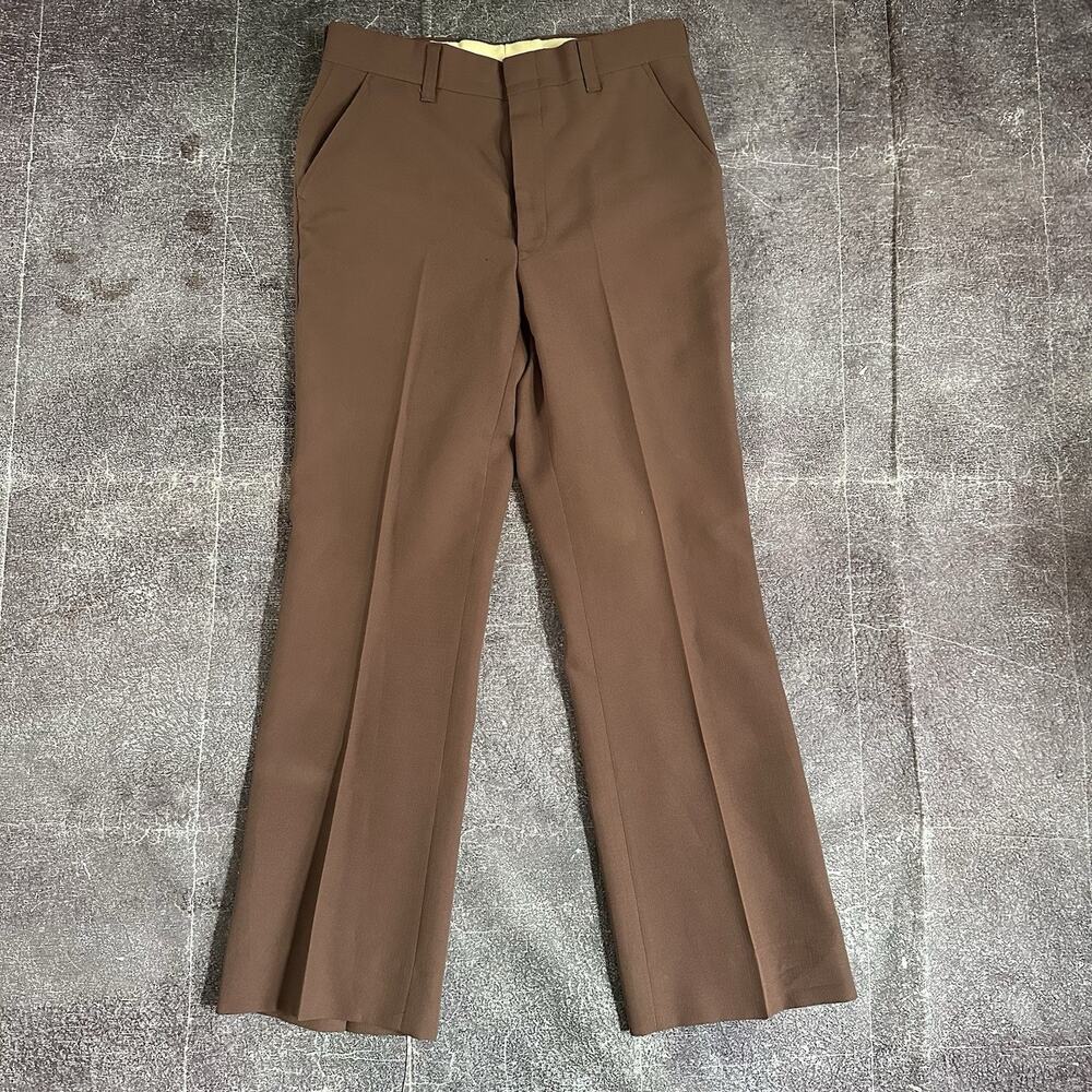 Men's Vintage 70's Botany 500 Light Brown Dress Slack Pleated Pants Sz 32 X 32